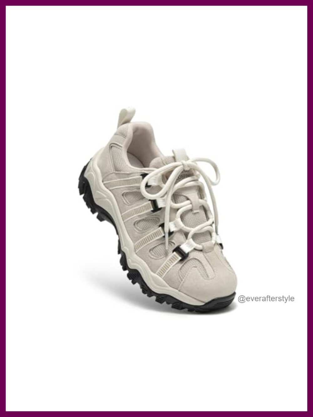 Women's Leather Suede Platform Sneakers Lace-Up Non-Slip Comfort Walking